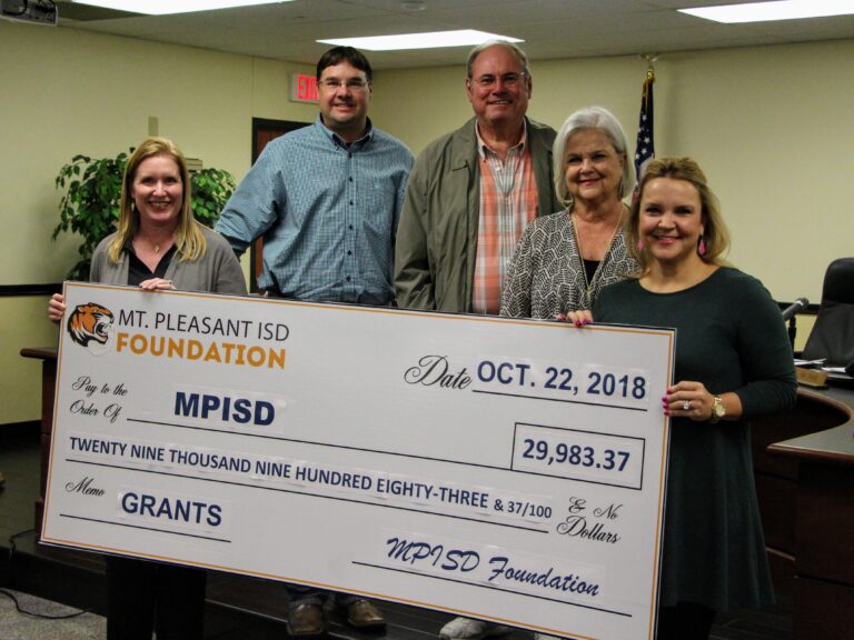 MPISD Foundation check Fall 2018